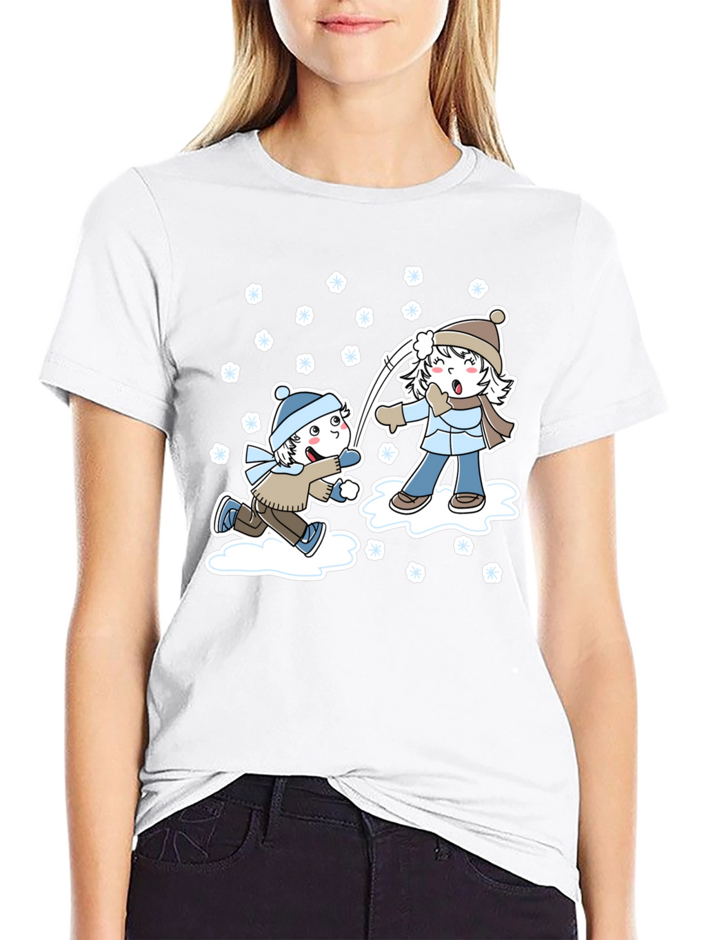 Winter Snowball Fight Graphic Tee