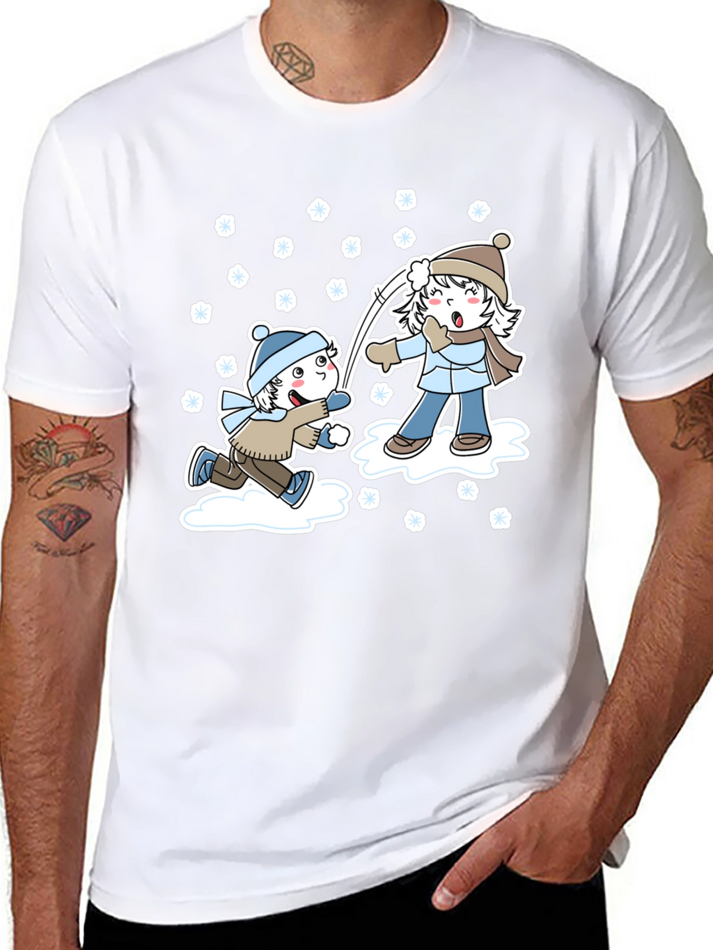 Winter Snowball Fight Graphic Tee