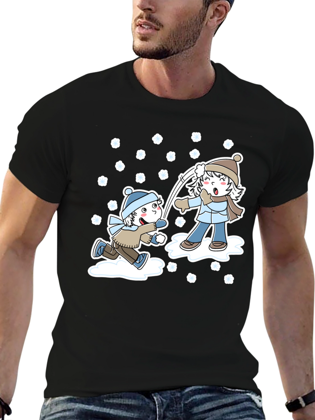 Winter Snowball Fight Graphic Tee