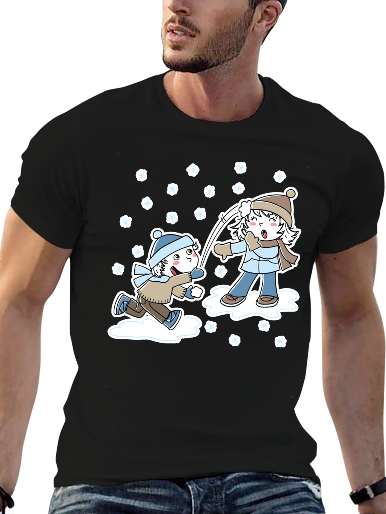 Winter Snowball Fight Graphic Tee