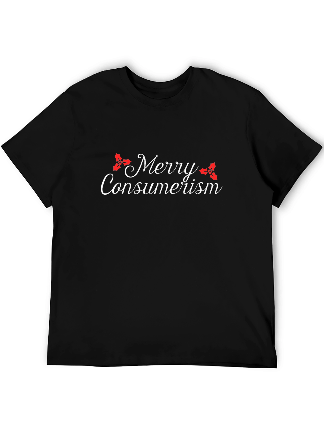 Merry Consumerism Black Graphic Tee