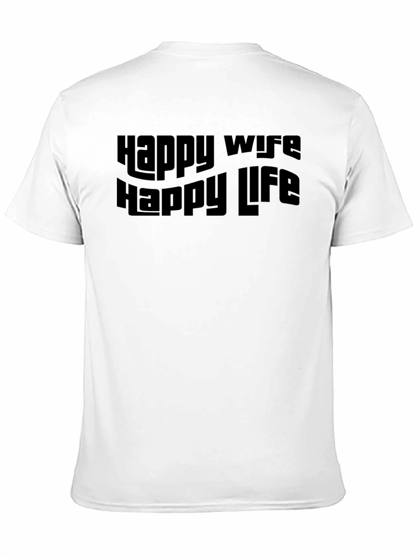 Happy Wife Happy Life Black Graphic Tee
