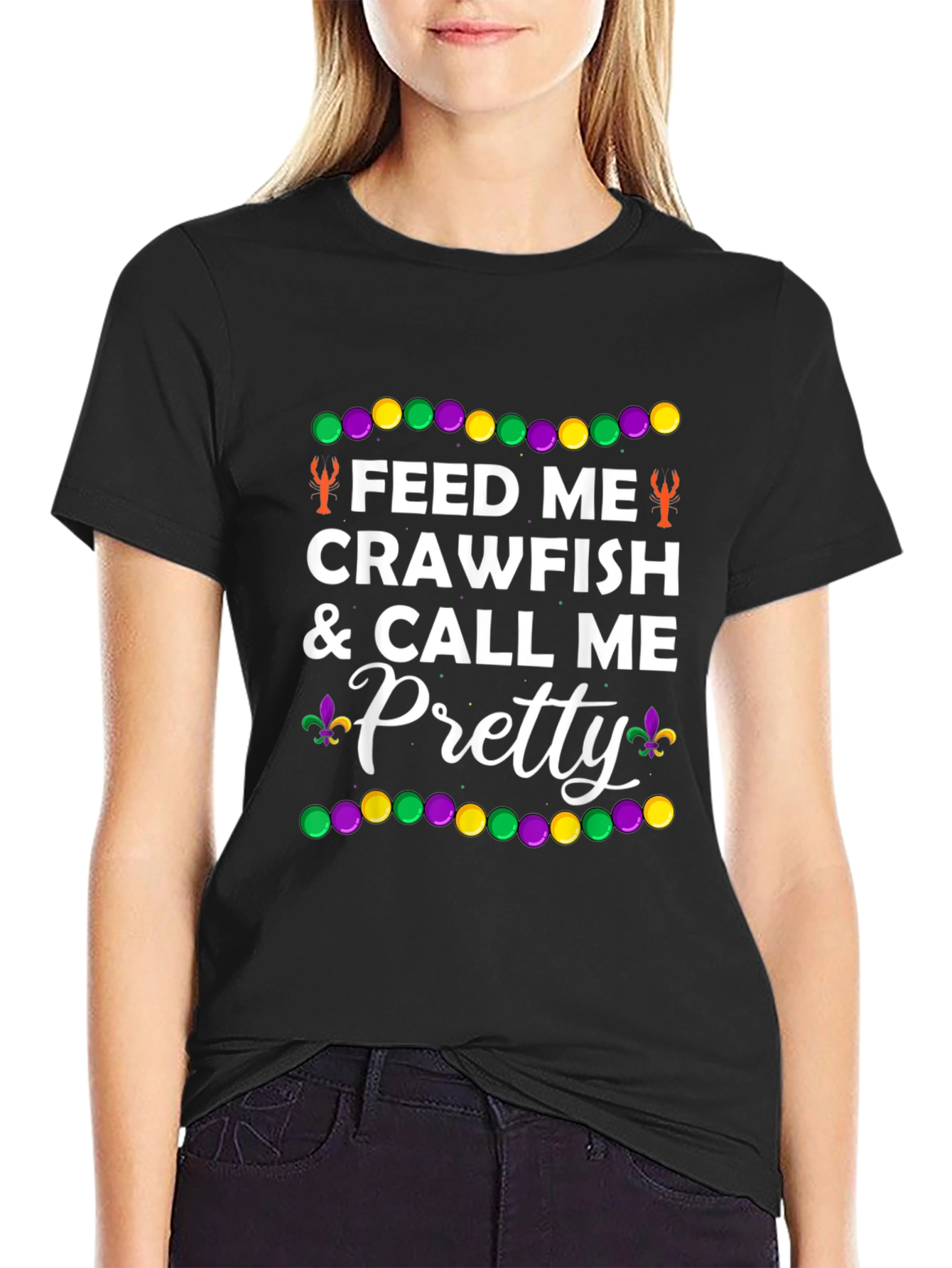 Feed Me Crawfish Mardi Gras T-Shirt