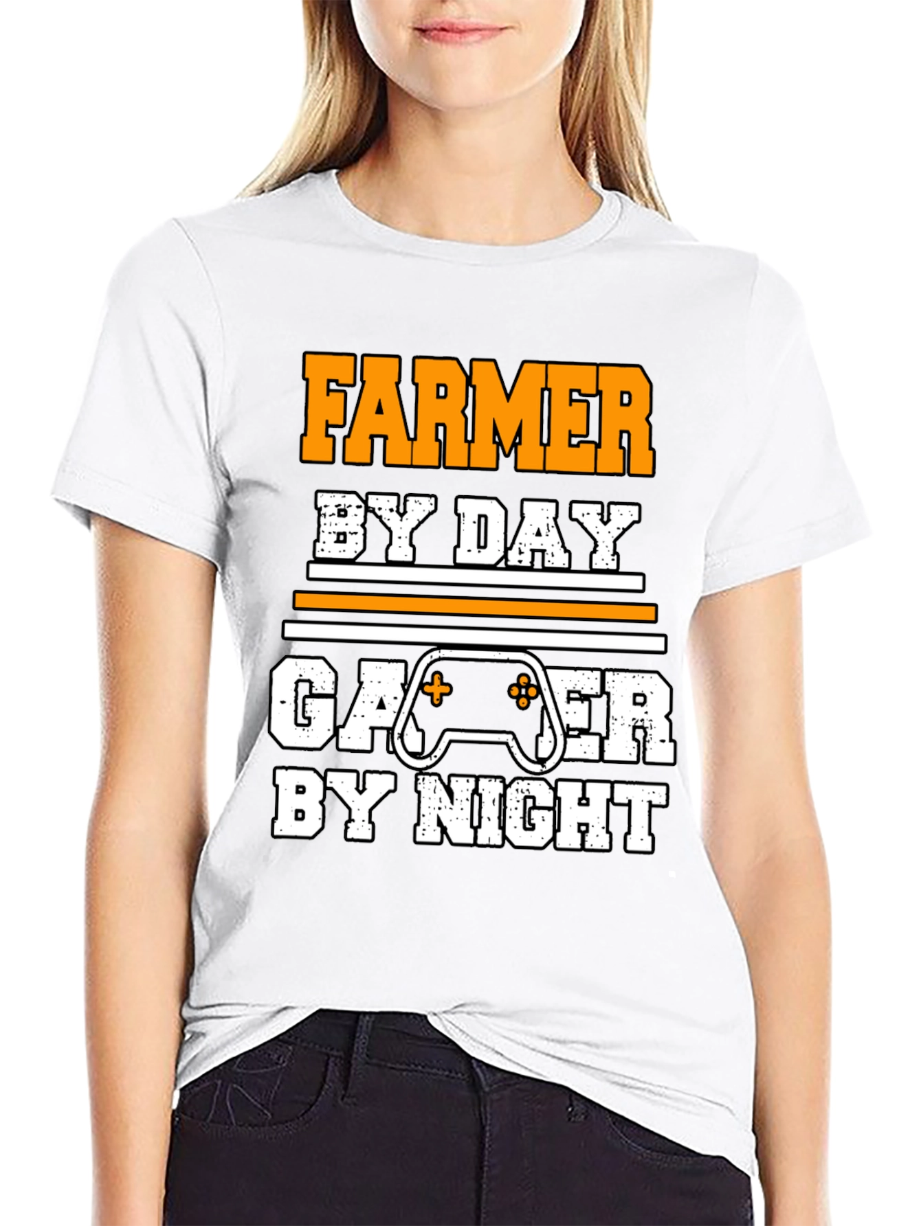 Farmer by Day Gamer by Night Novelty T-Shirt