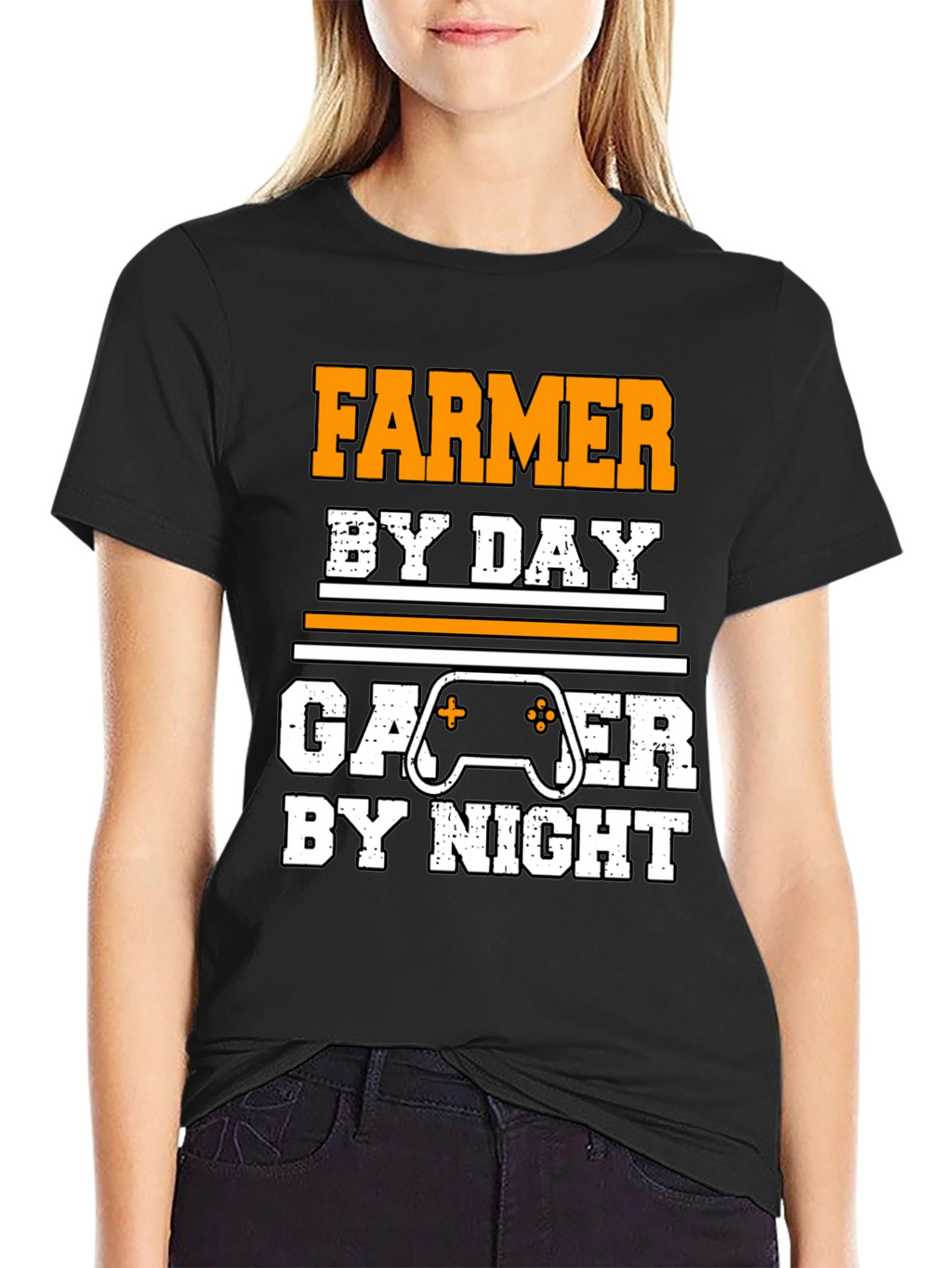Farmer by Day Gamer by Night Novelty T-Shirt