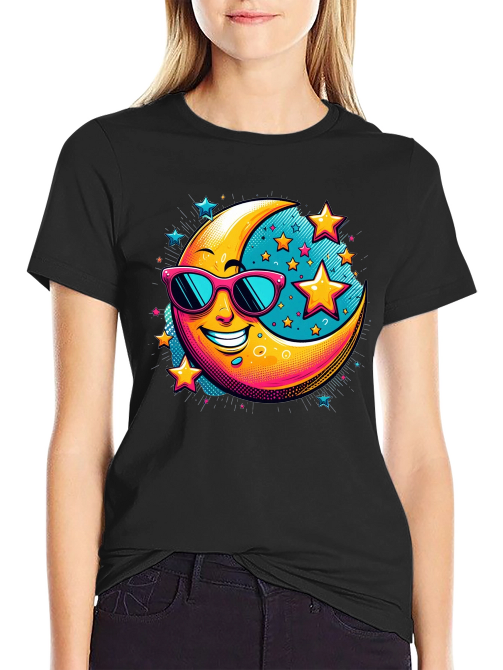 Cool Moon & Stars Graphic Tee