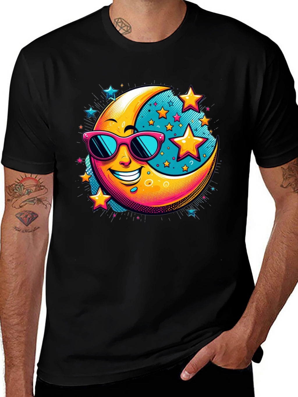 Cool Moon & Stars Graphic Tee