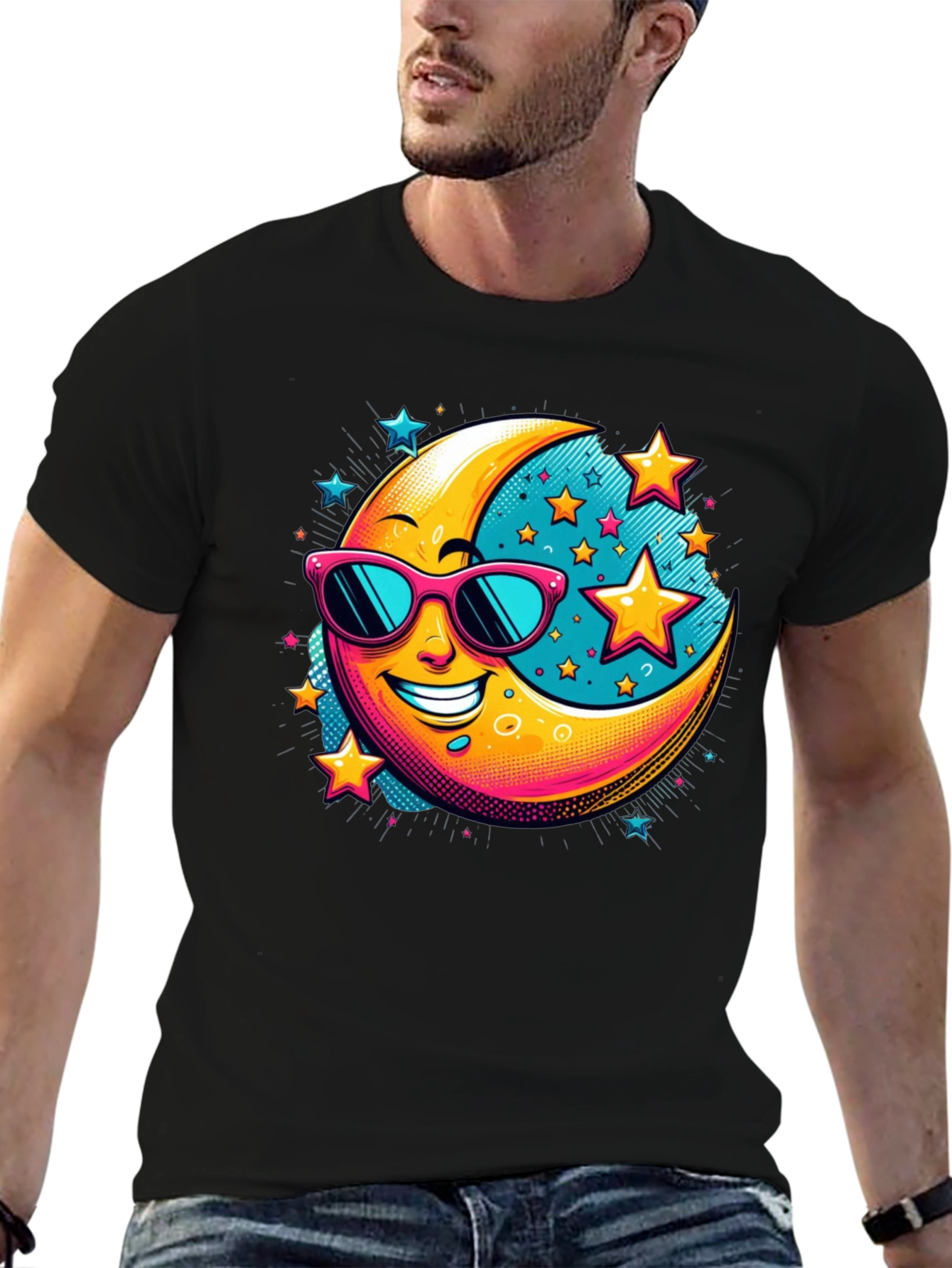 Cool Moon & Stars Graphic Tee