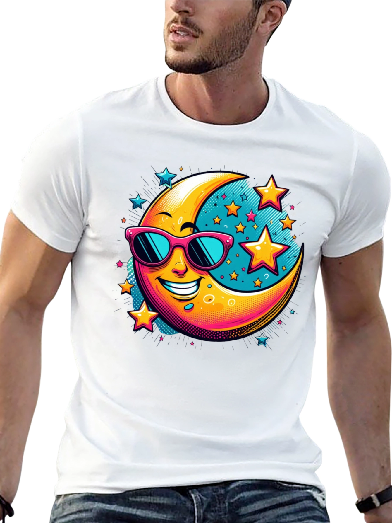 Cool Moon & Stars Graphic Tee