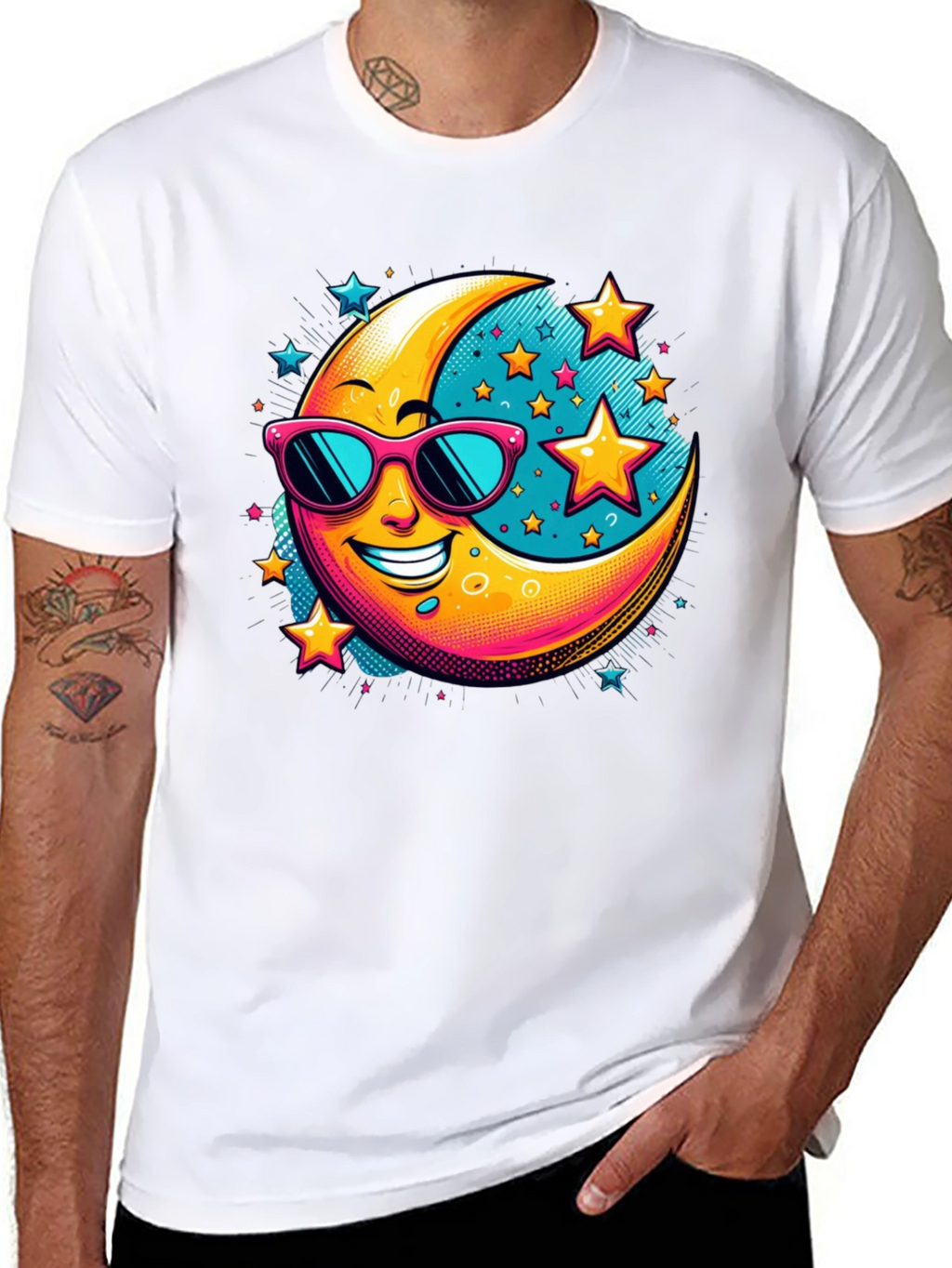 Cool Moon & Stars Graphic Tee
