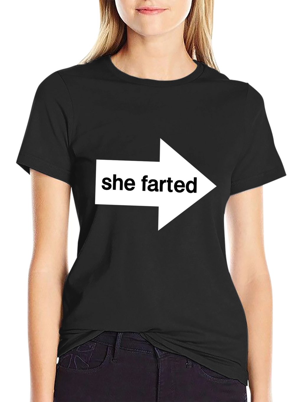 She Farted Arrow Humor Tee