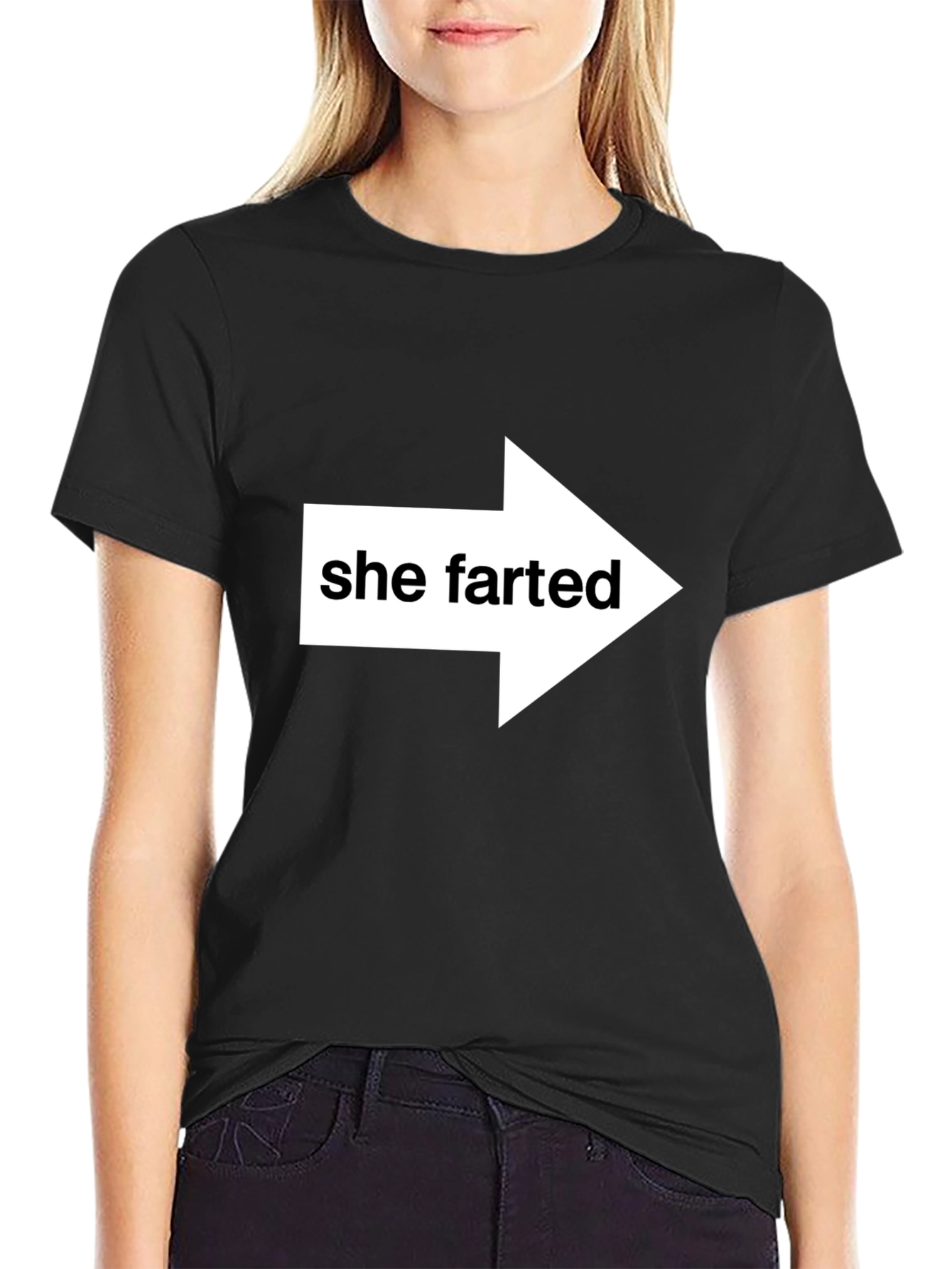 She Farted Arrow Humor Tee