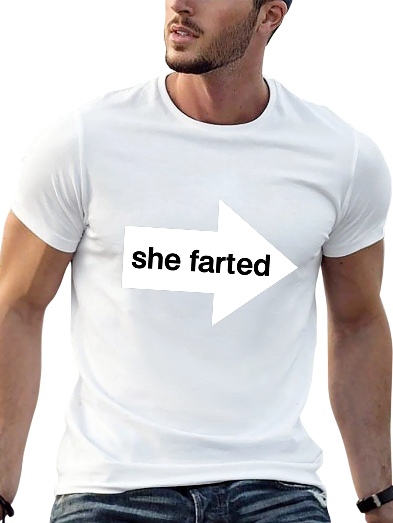 She Farted Arrow Humor Tee