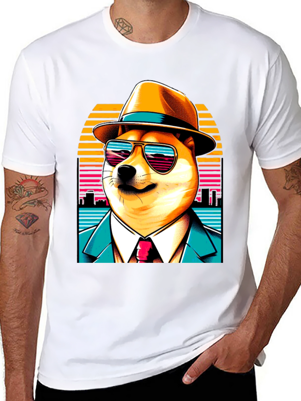 Doge Detective T-Shirt - Cool Retro Style