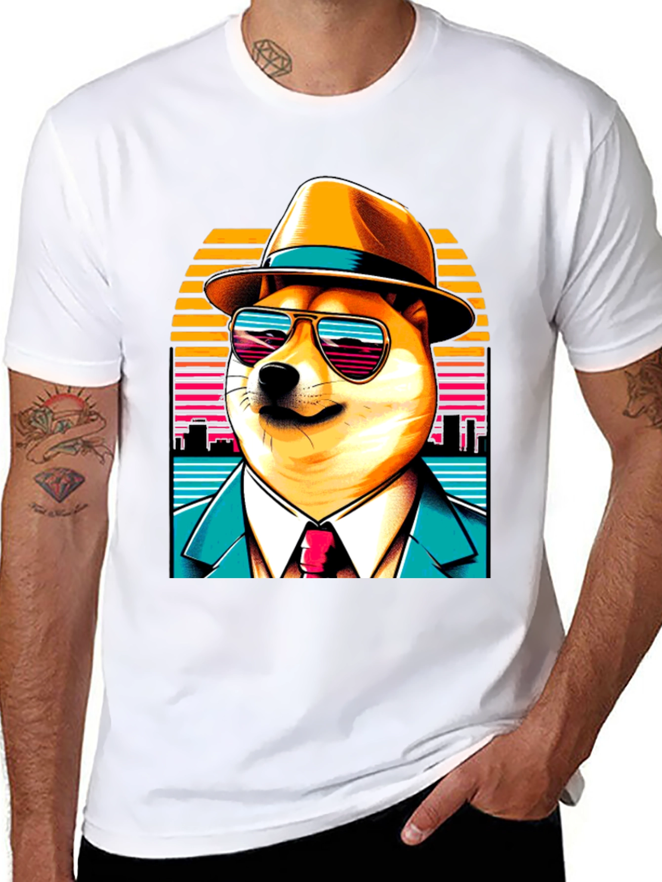Doge Detective T-Shirt - Cool Retro Style