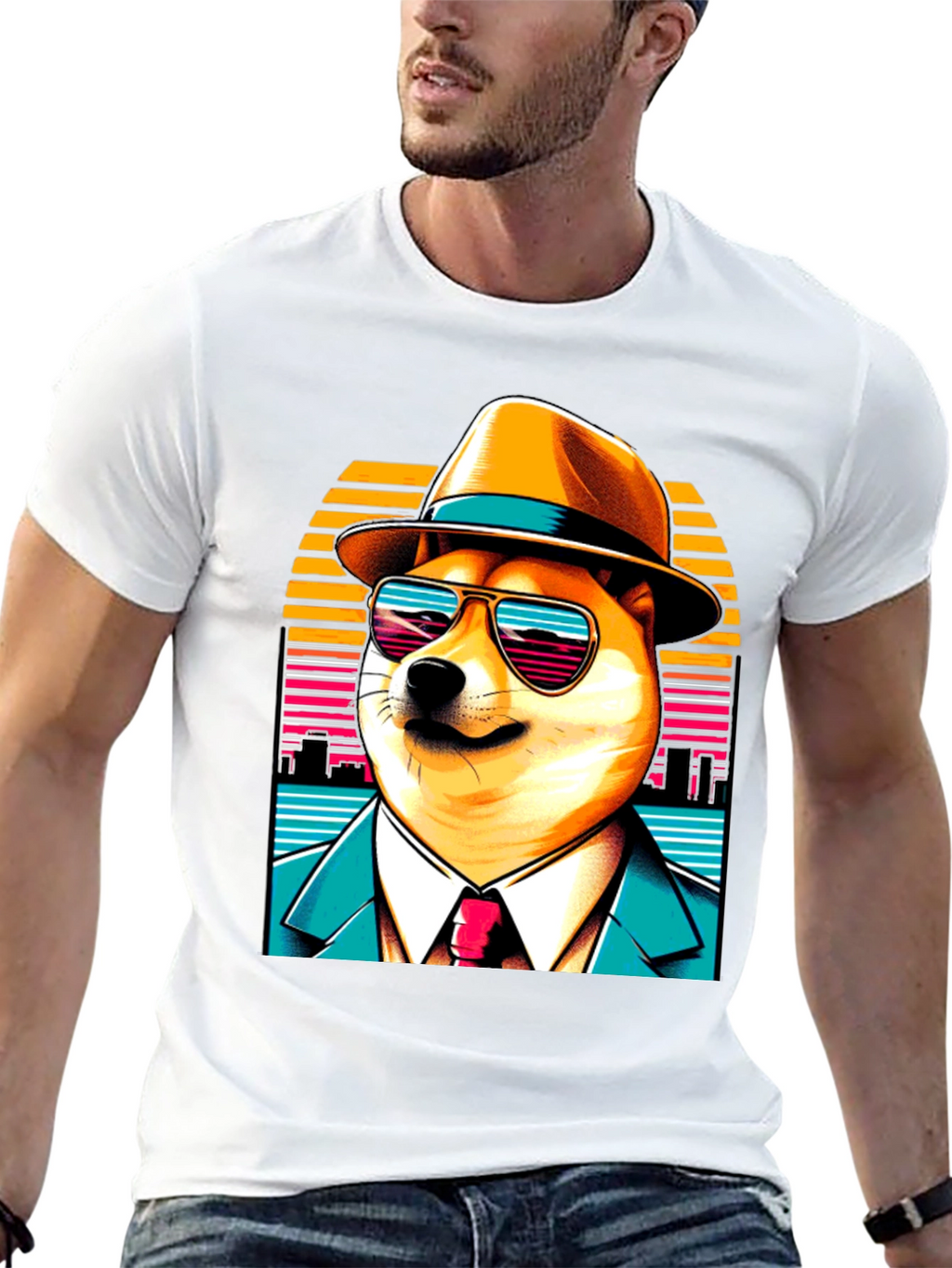 Doge Detective T-Shirt - Cool Retro Style