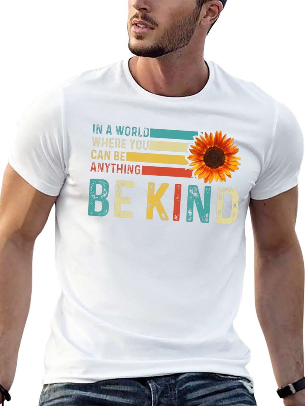 Be Kind Sunflower Graphic Tee - Comfort Fit