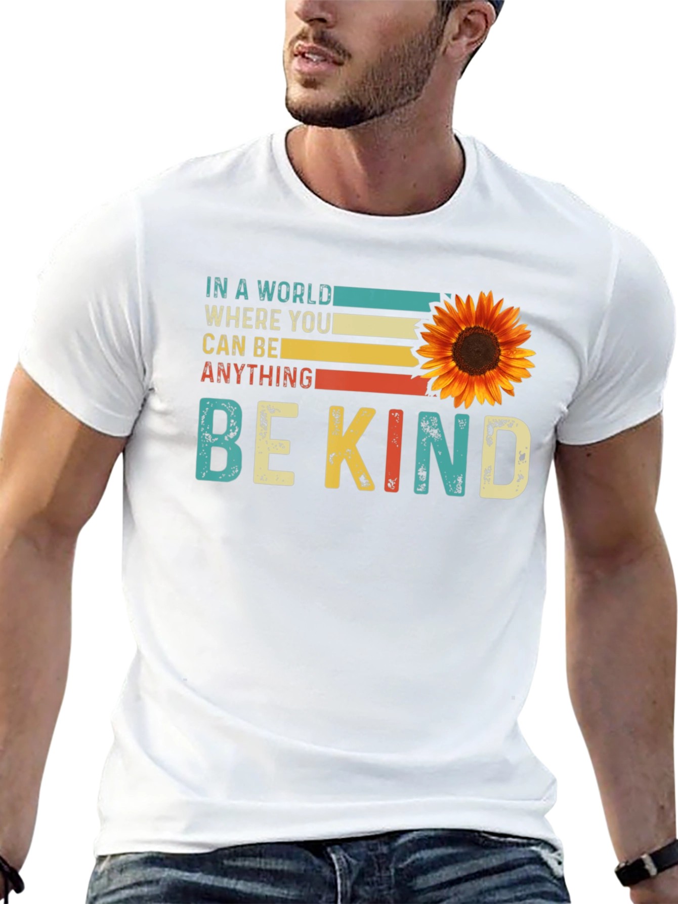 Be Kind Sunflower Graphic Tee - Comfort Fit