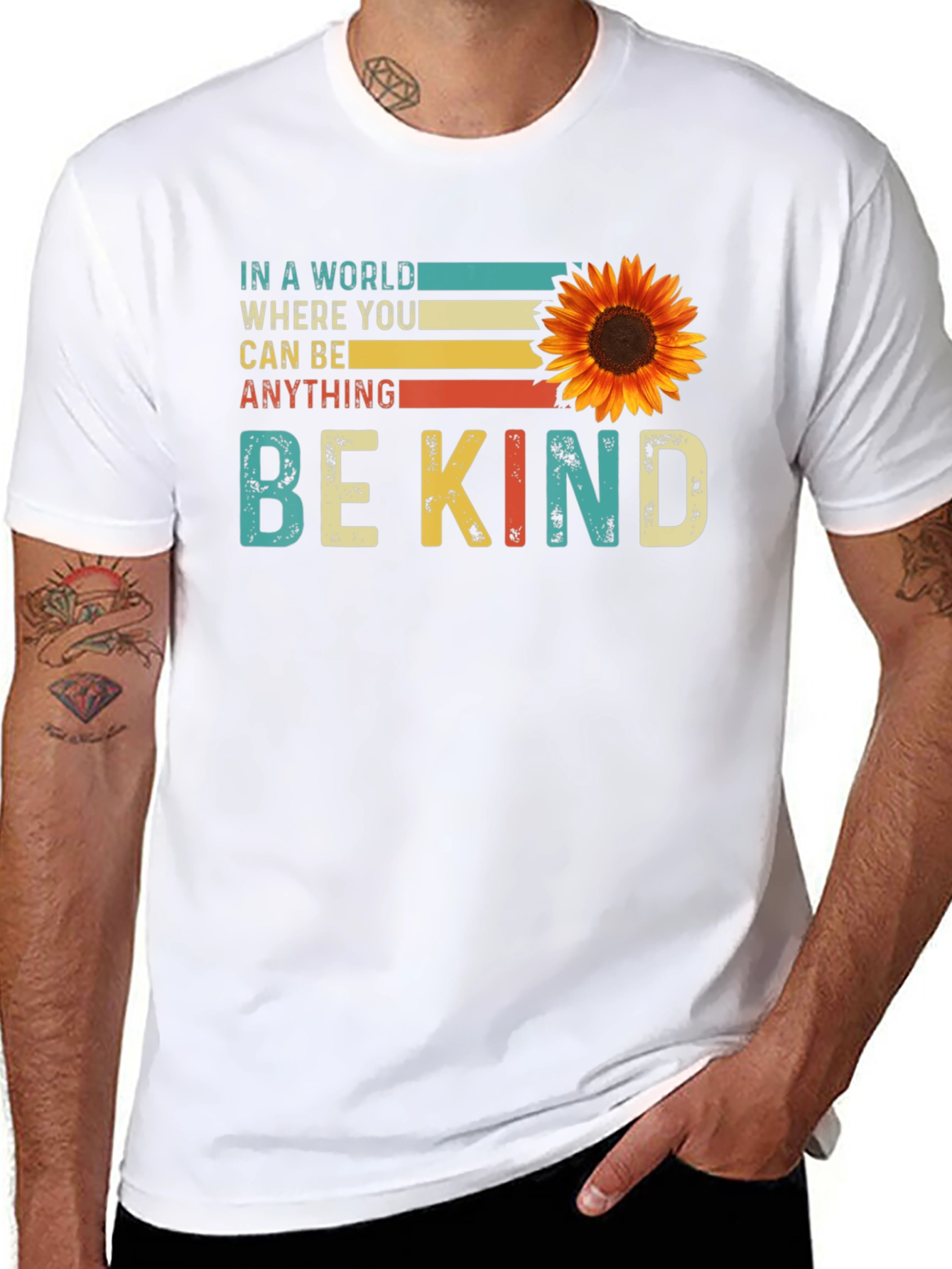 Be Kind Sunflower Graphic Tee - Comfort Fit