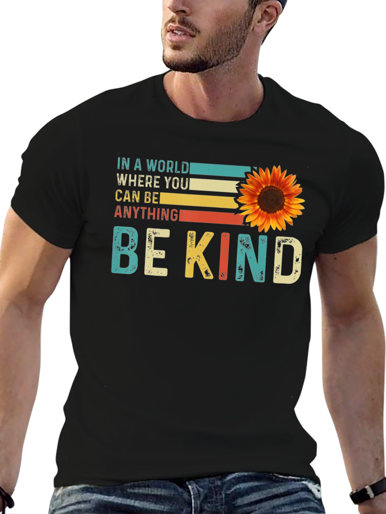 Be Kind Sunflower Graphic Tee - Comfort Fit