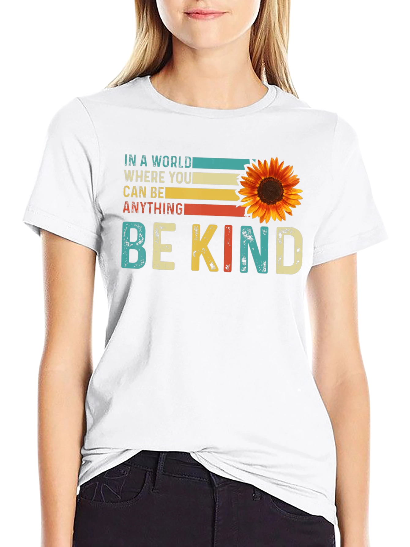 Be Kind Sunflower Graphic Tee - Comfort Fit