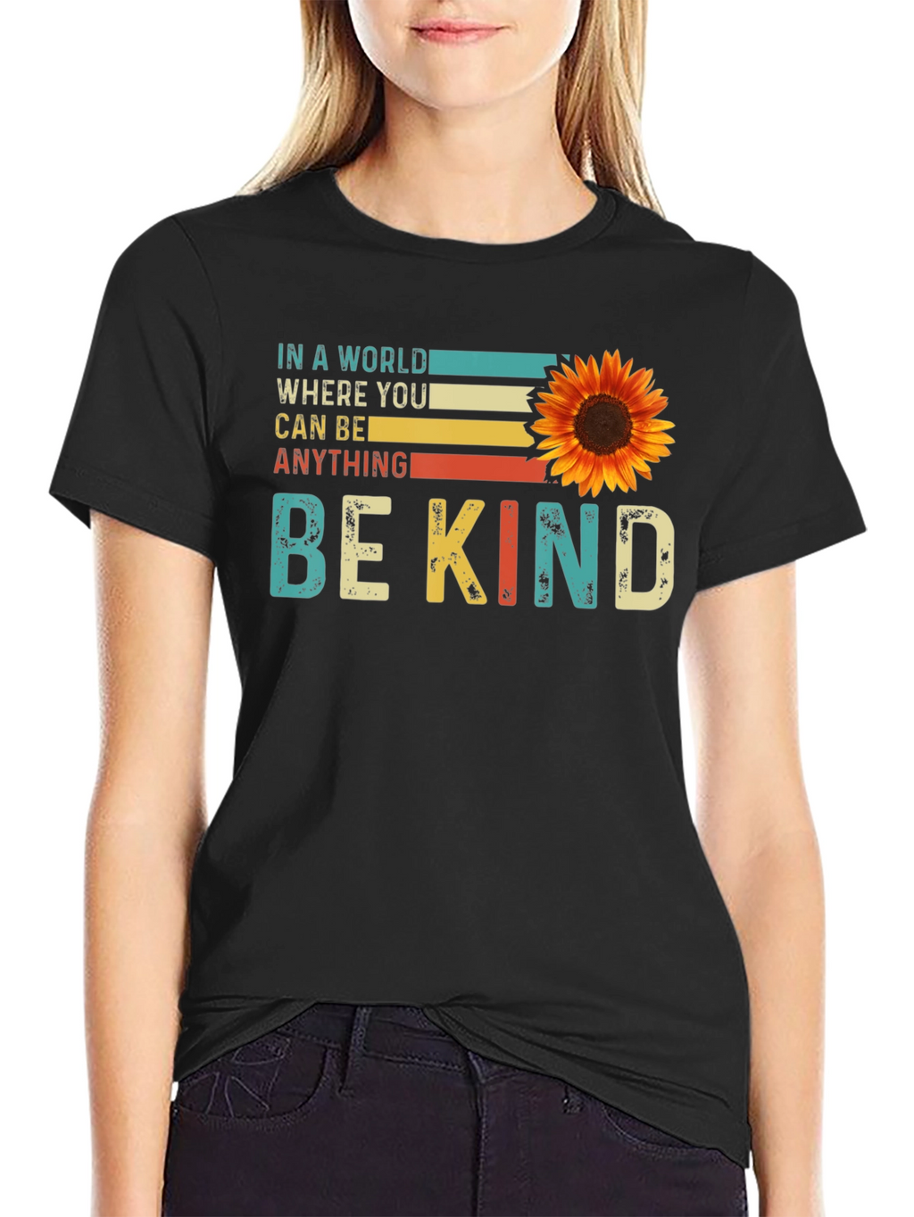 Be Kind Sunflower Graphic Tee - Comfort Fit
