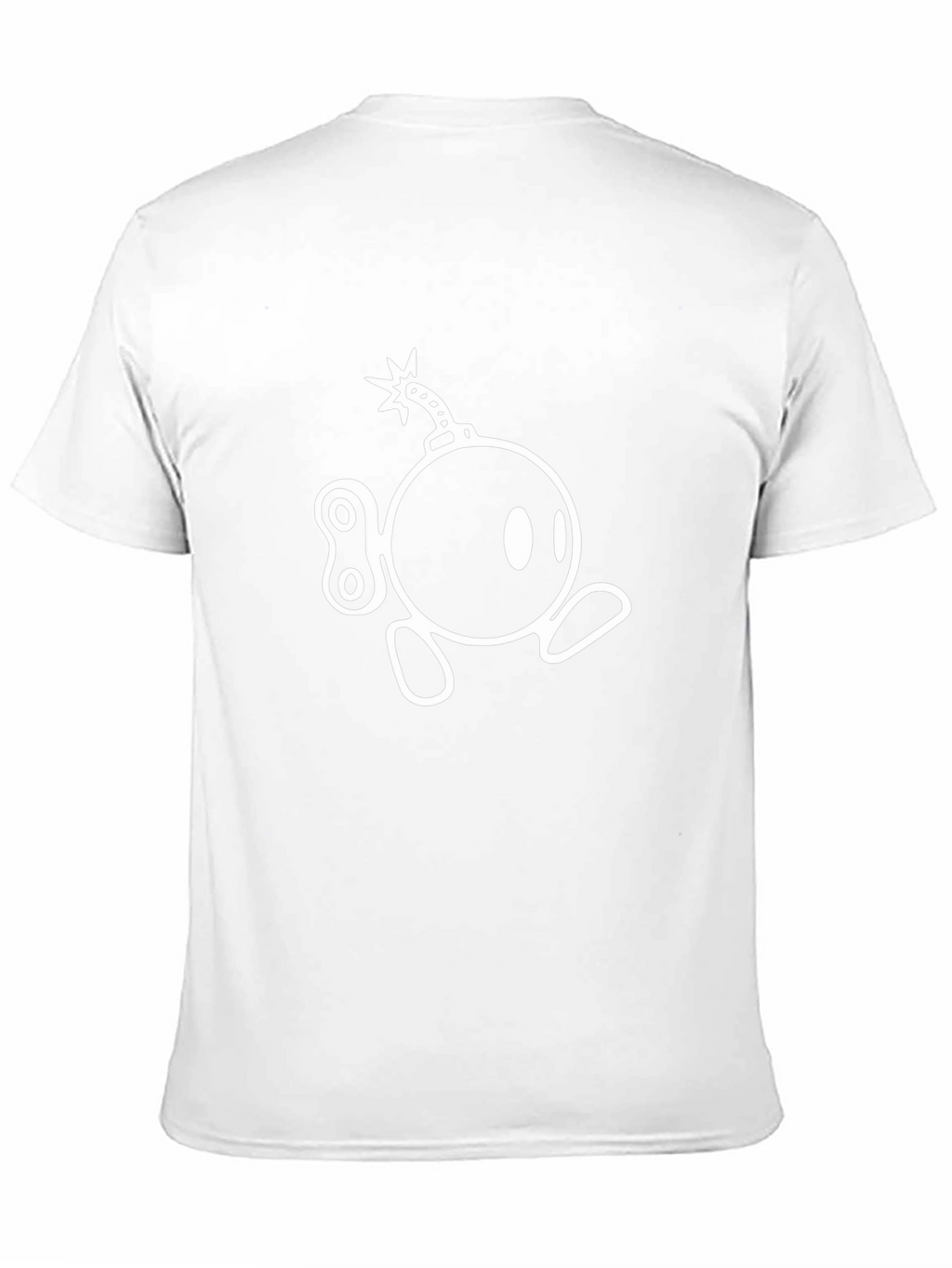 Black T-Shirt with Whimsical Bomb Design