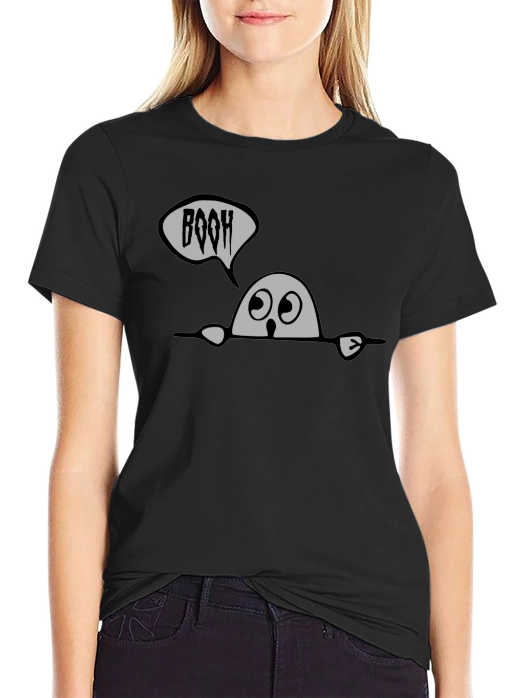 BOOH Ghost Graphic T-Shirt - Halloween Fun