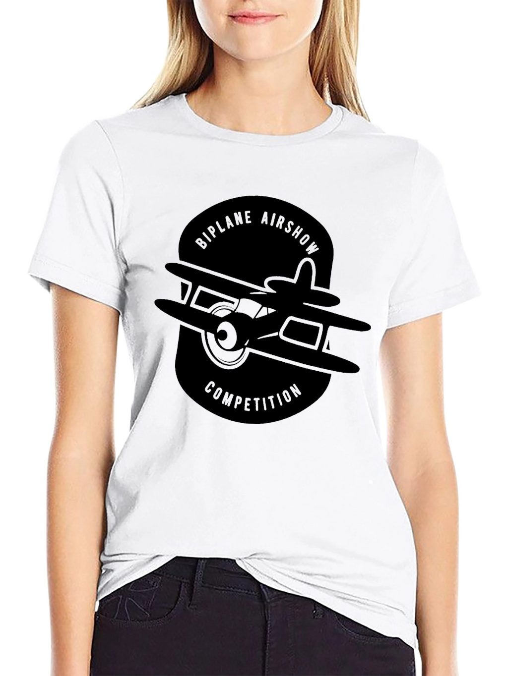 Biplane Airshow Competition Graphic T-Shirt