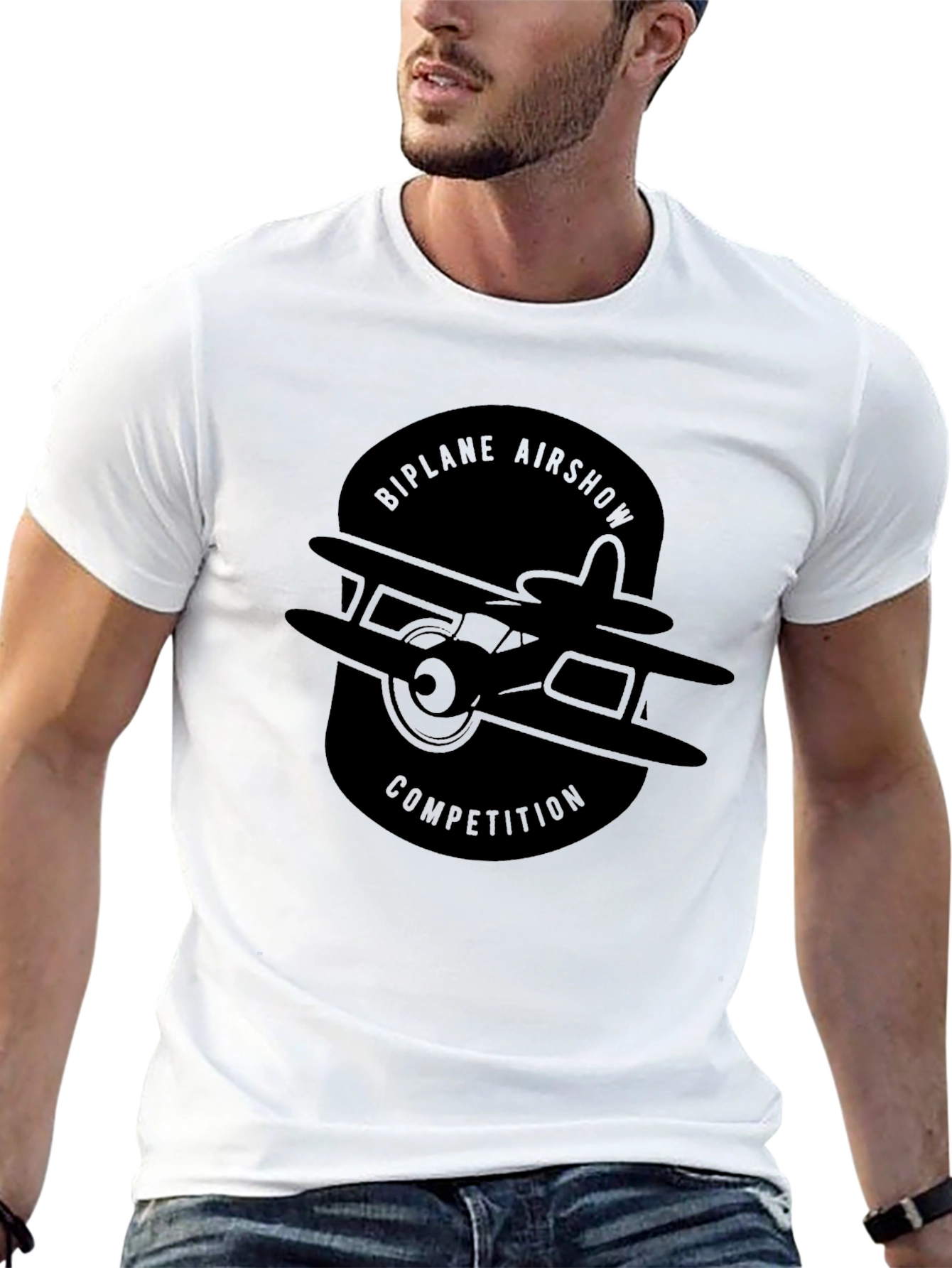 Biplane Airshow Competition Graphic T-Shirt