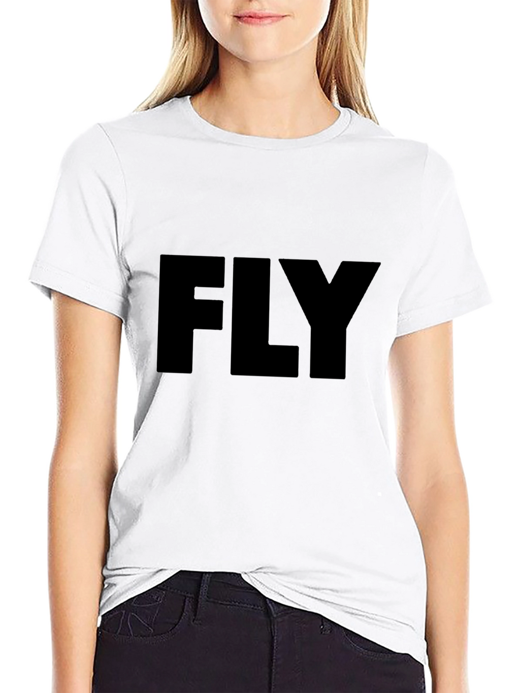 Black FLY Graphic Tee - Casual Style