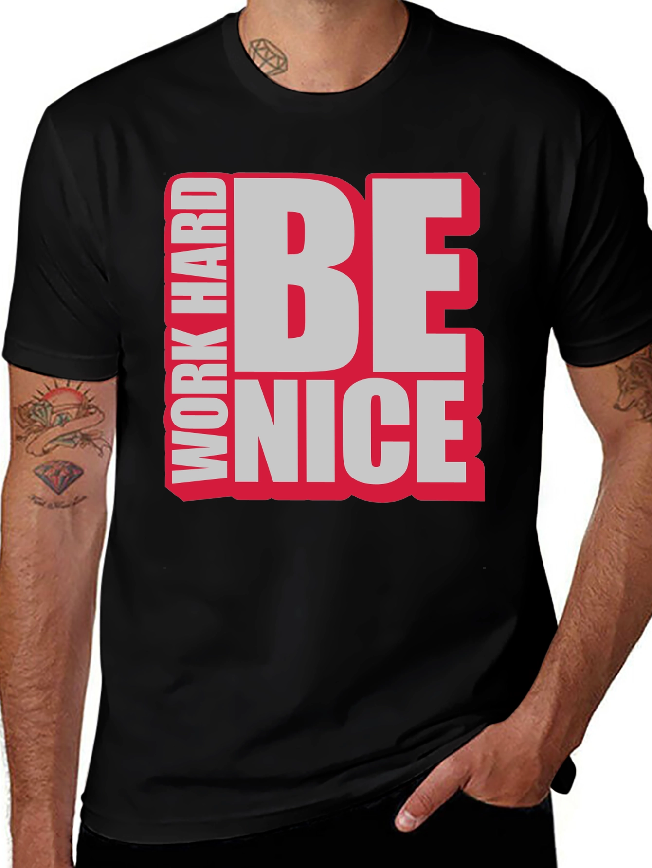 Work Hard Be Nice Graphic T-Shirt