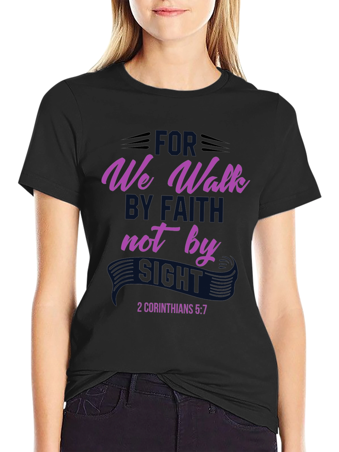 Faithful Walk Tee - 2 Corinthians 5:7 Bible Verse