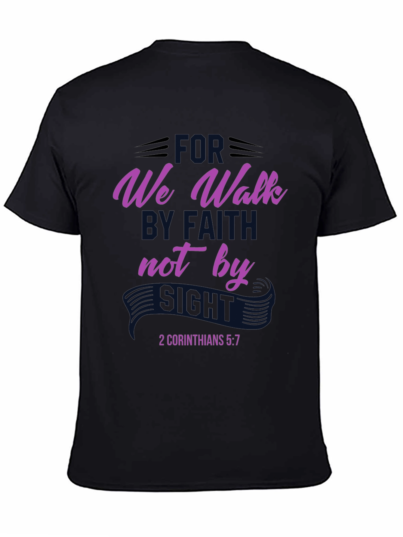 Faithful Walk Tee - 2 Corinthians 5:7 Bible Verse