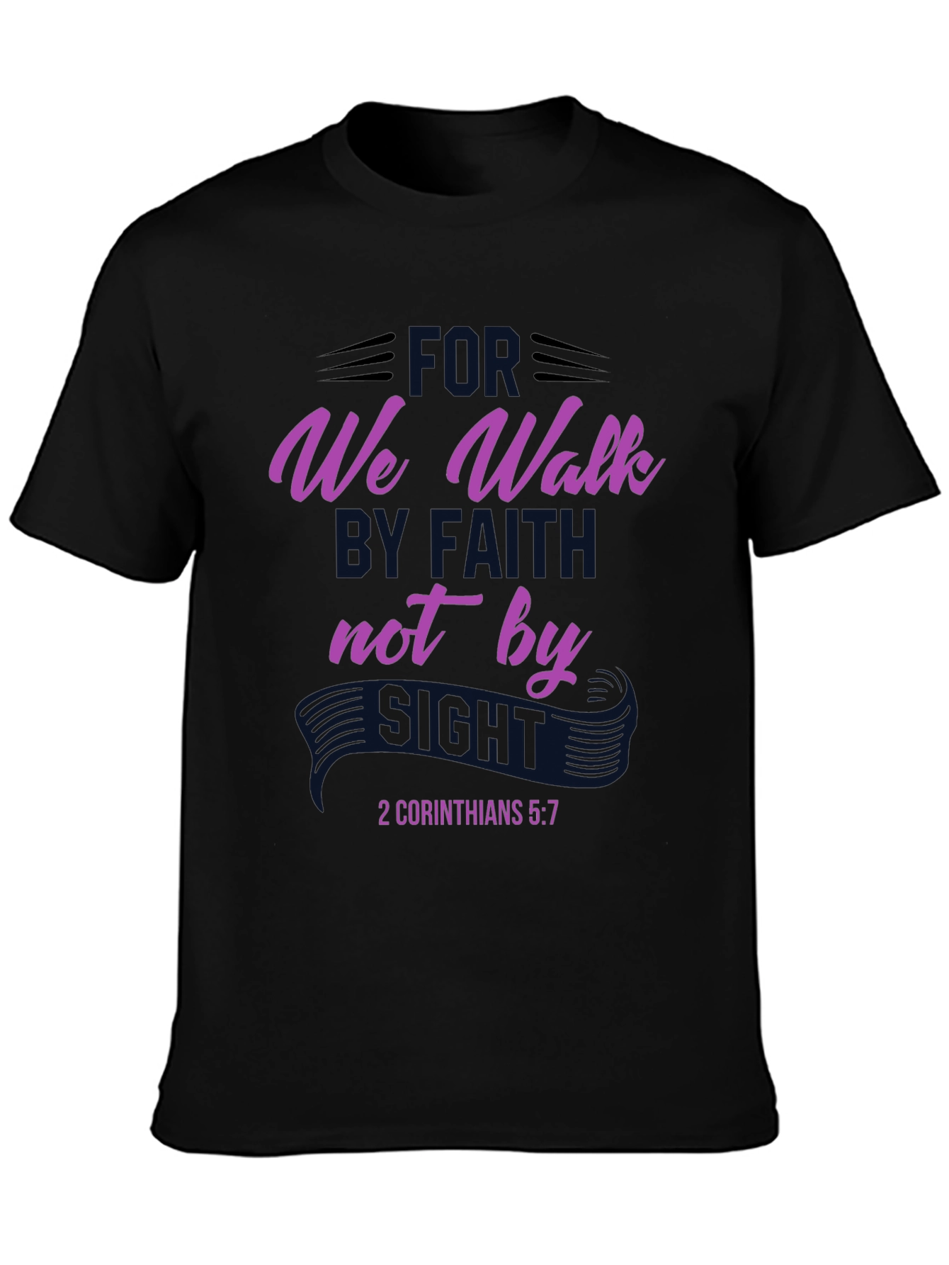 Faithful Walk Tee - 2 Corinthians 5:7 Bible Verse