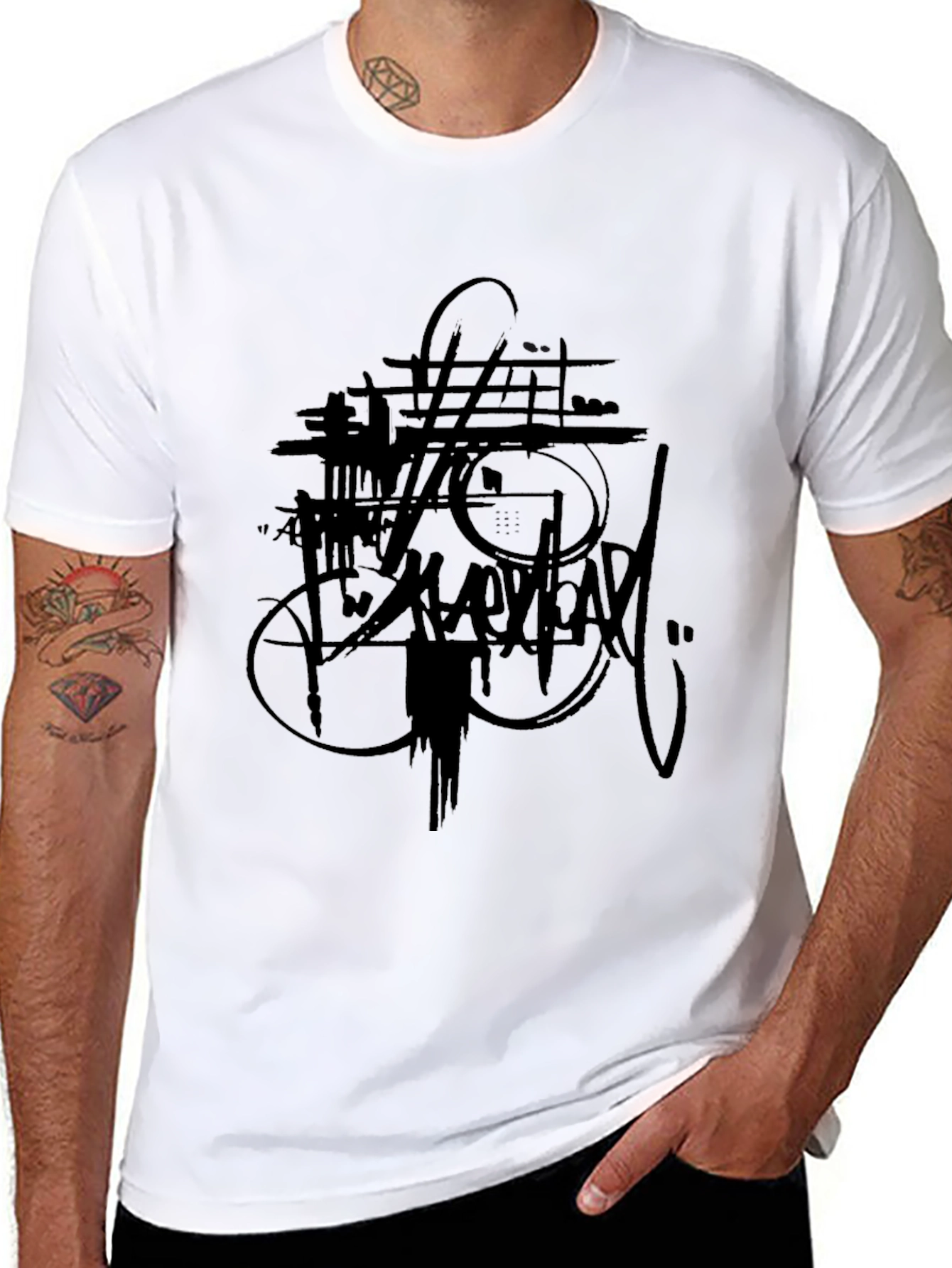 Urban Style Black Graphic Tee