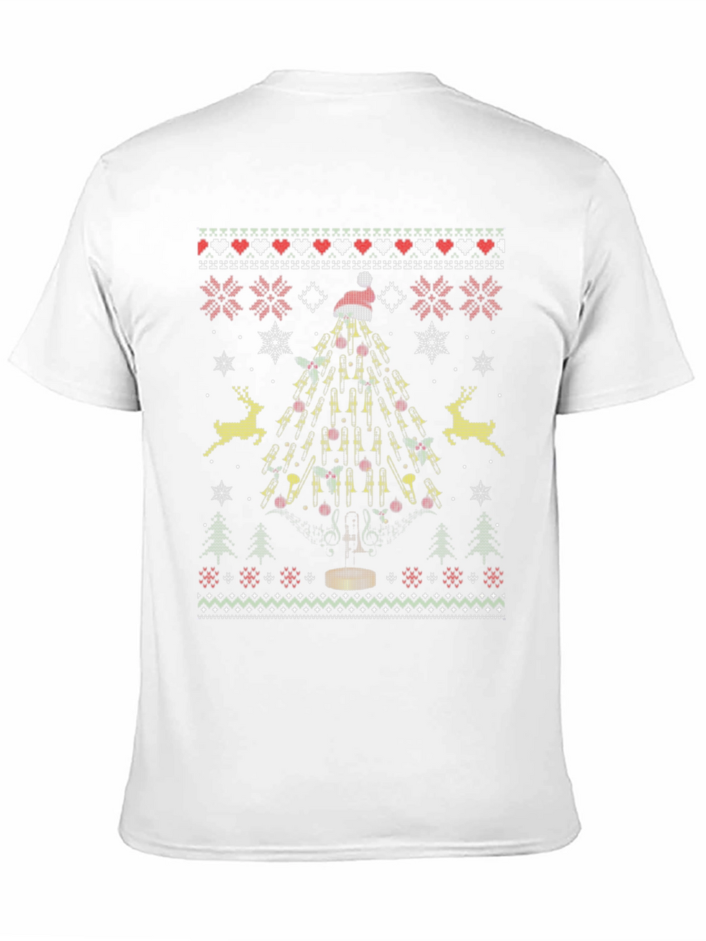 Trombone Christmas Tree Ugly Sweater T-Shirt