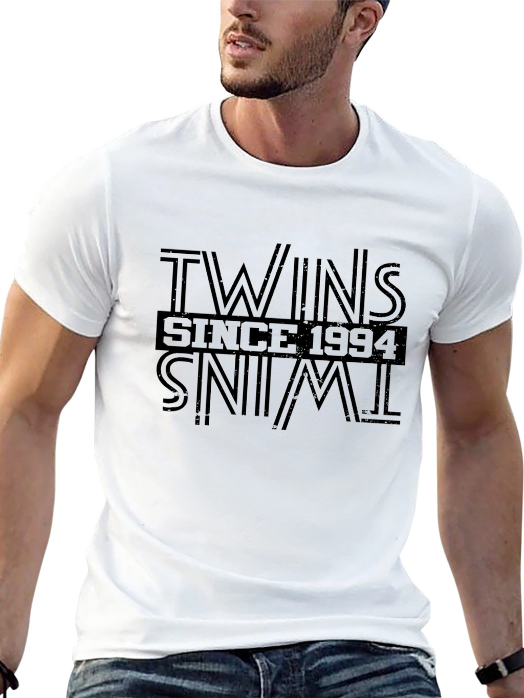 Twins Since 1994 Black Graphic T-Shirt