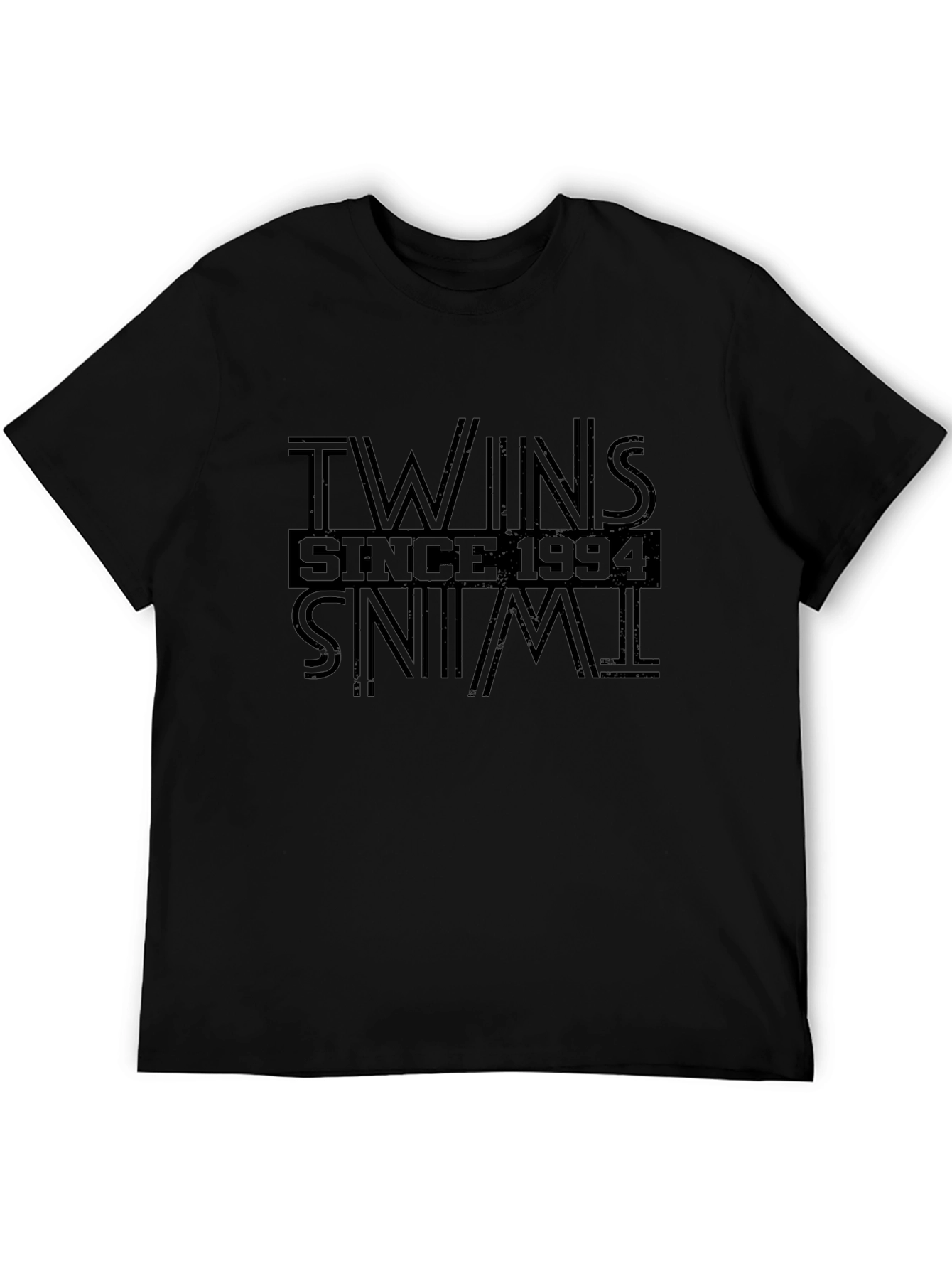 Twins Since 1994 Black Graphic T-Shirt