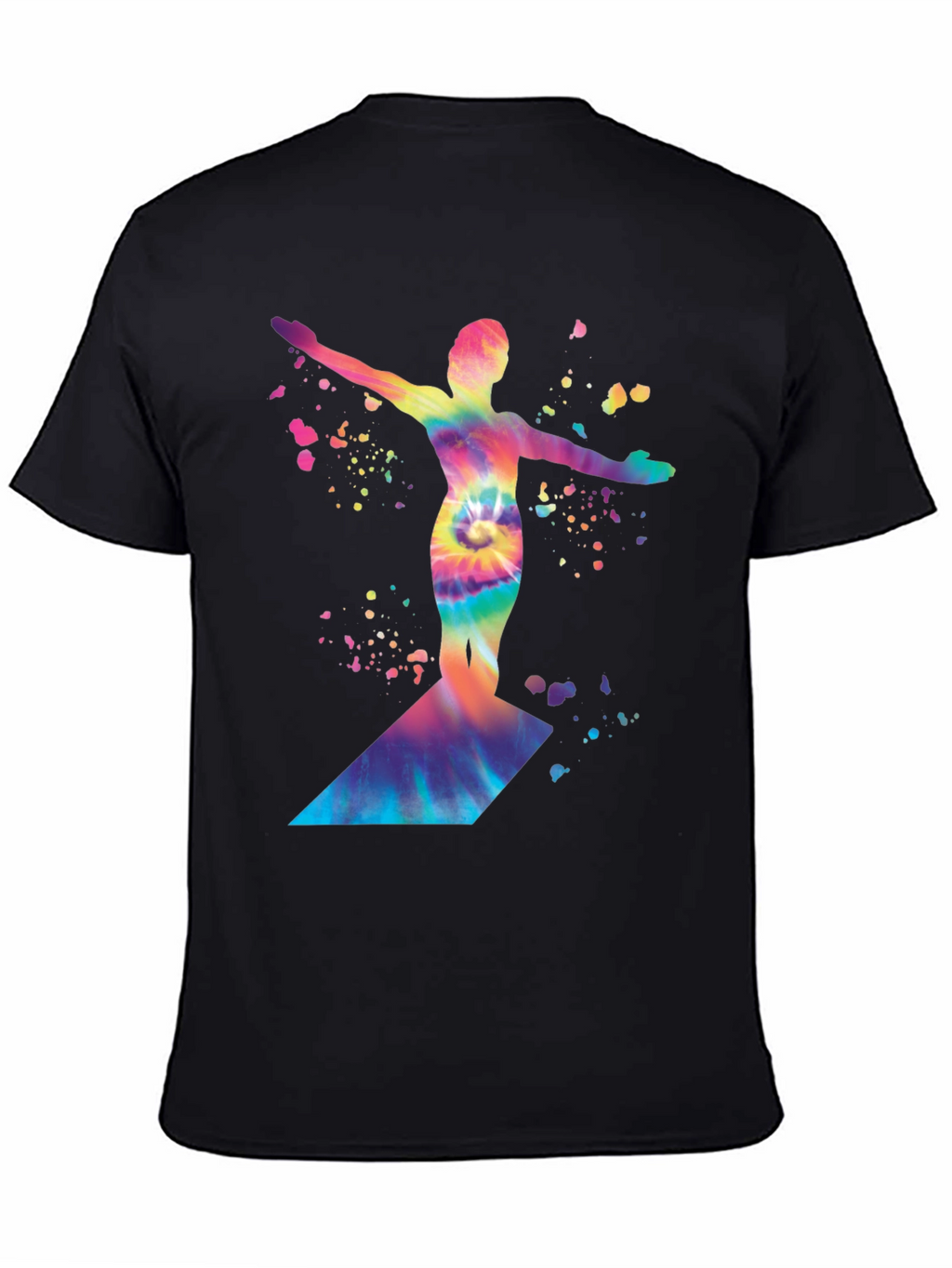 Tie-Dye Diver Graphic Black T-Shirt