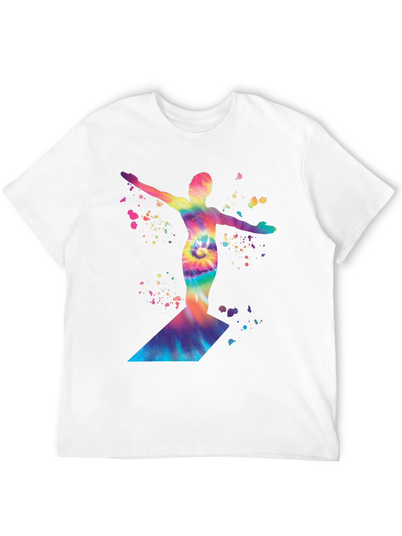 Tie-Dye Diver Graphic Black T-Shirt