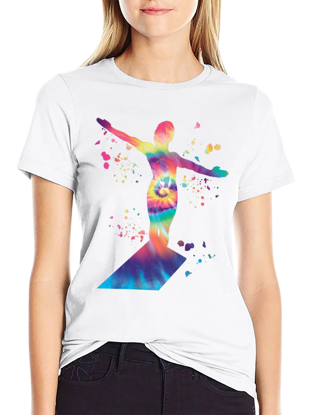 Tie-Dye Diver Graphic Black T-Shirt