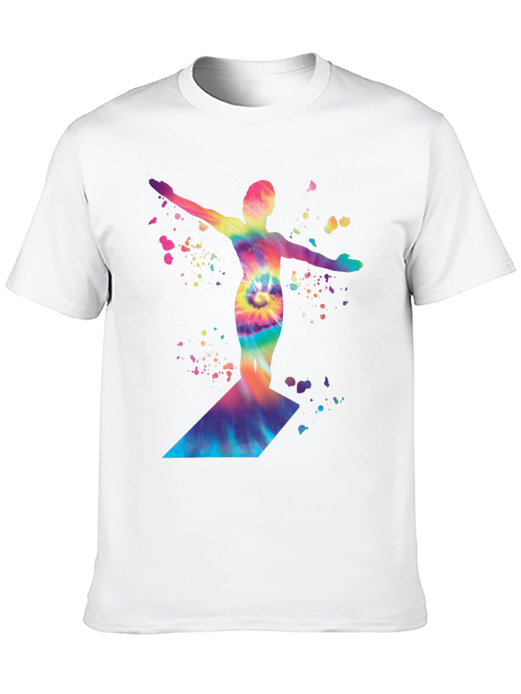 Tie-Dye Diver Graphic Black T-Shirt