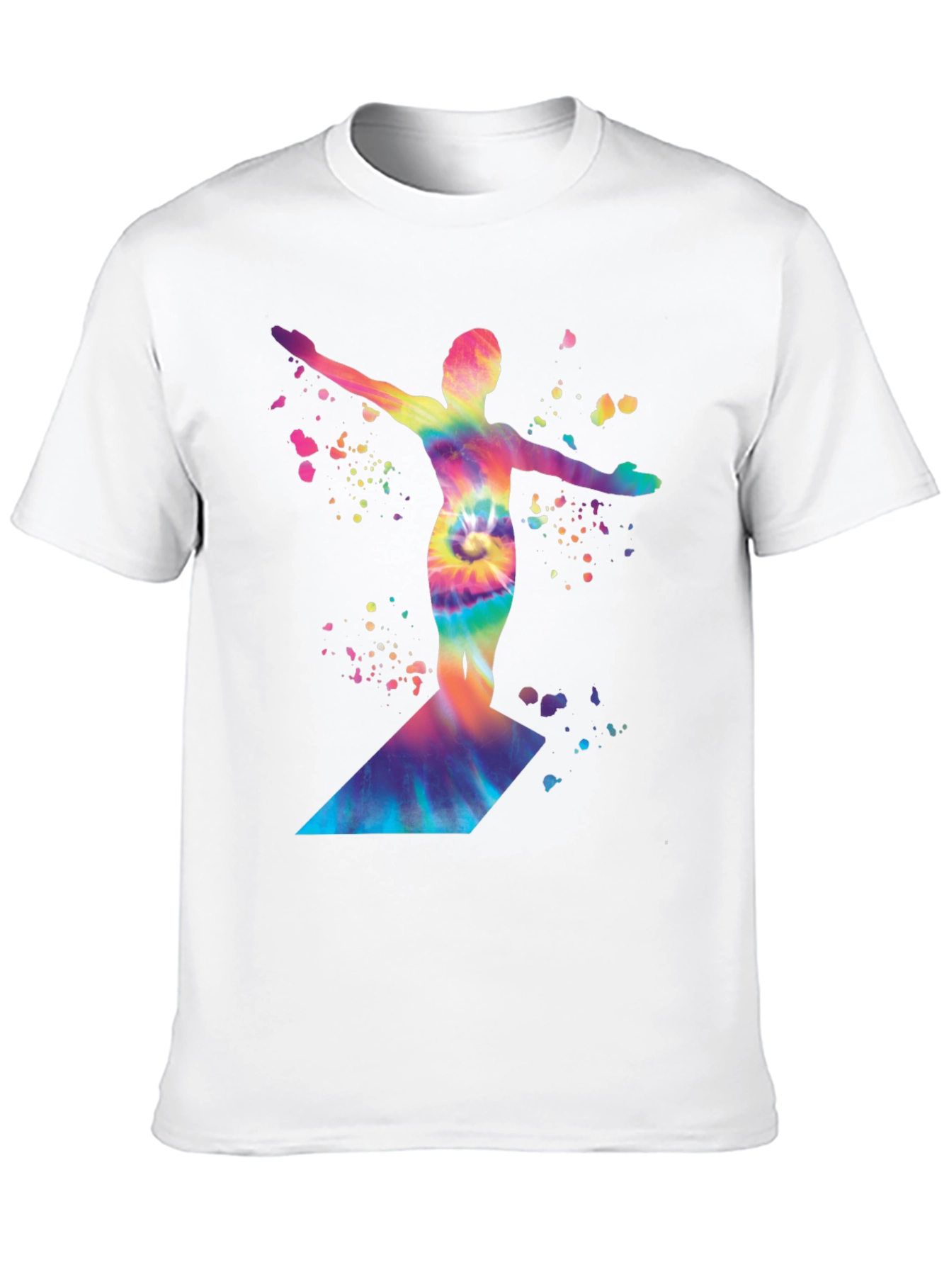 Tie-Dye Diver Graphic Black T-Shirt