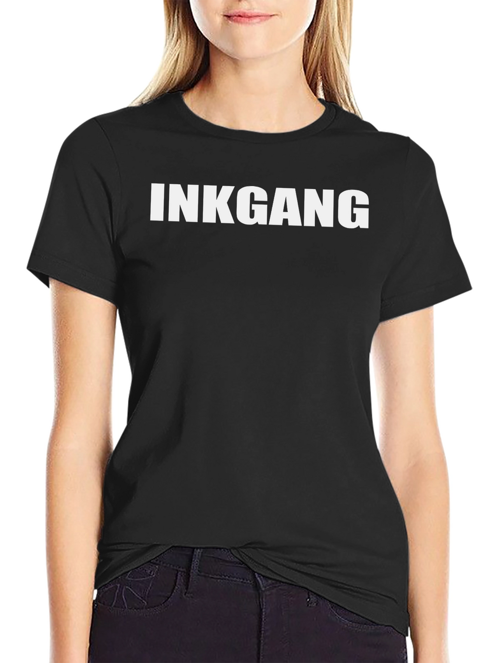 InkGang Black Cotton Tee - Stylish & Comfortable