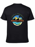 Indiana Dunes Love & Protect Black Graphic Tee