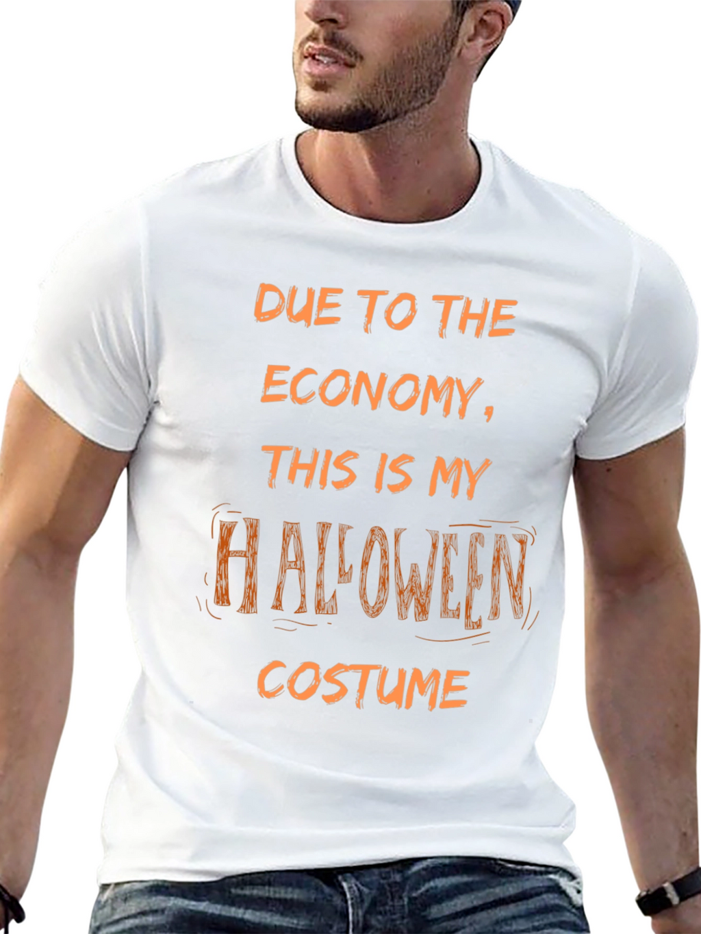 Funny Halloween Costume T-Shirt - Economy Humor