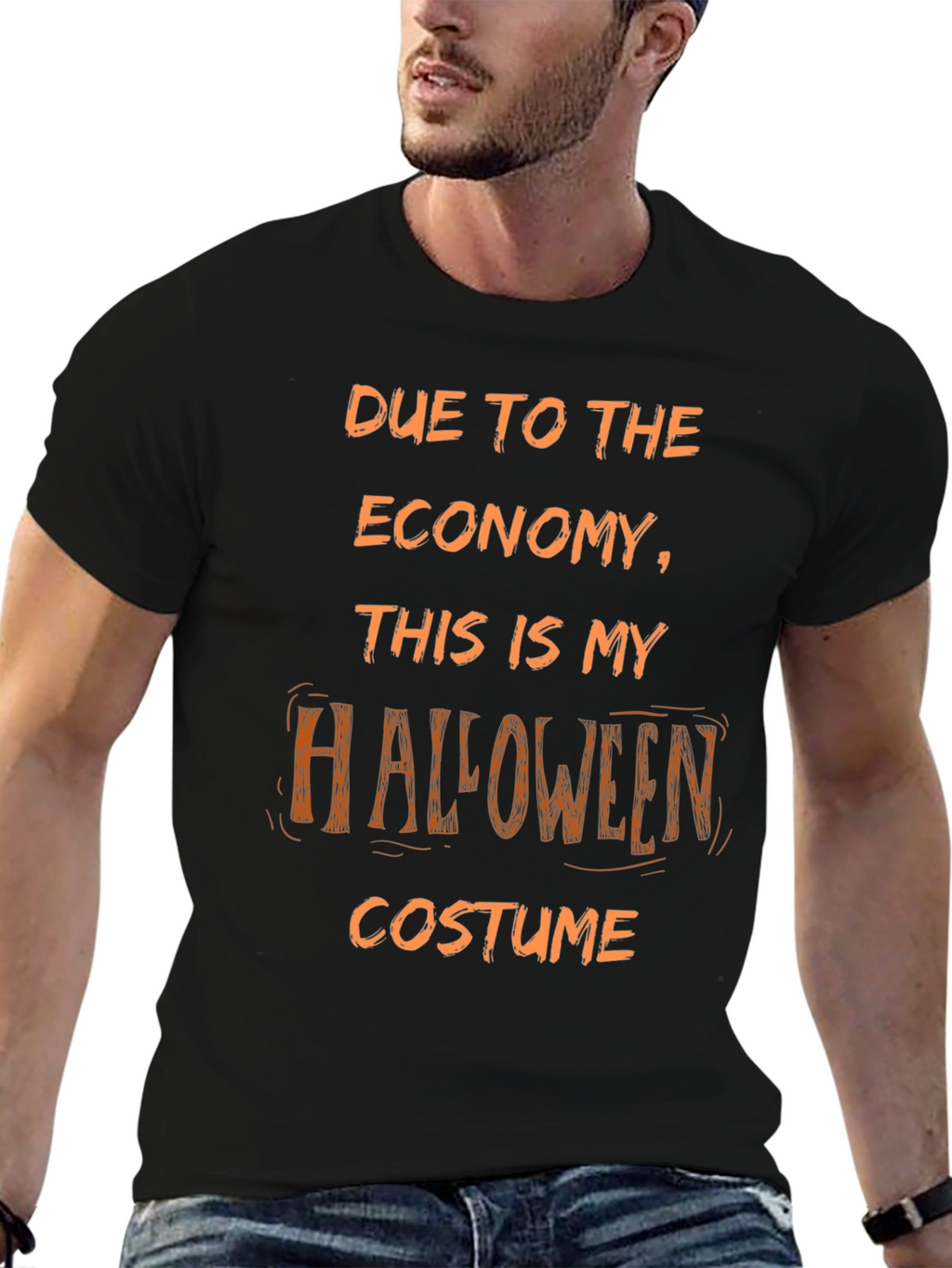 Funny Halloween Costume T-Shirt - Economy Humor