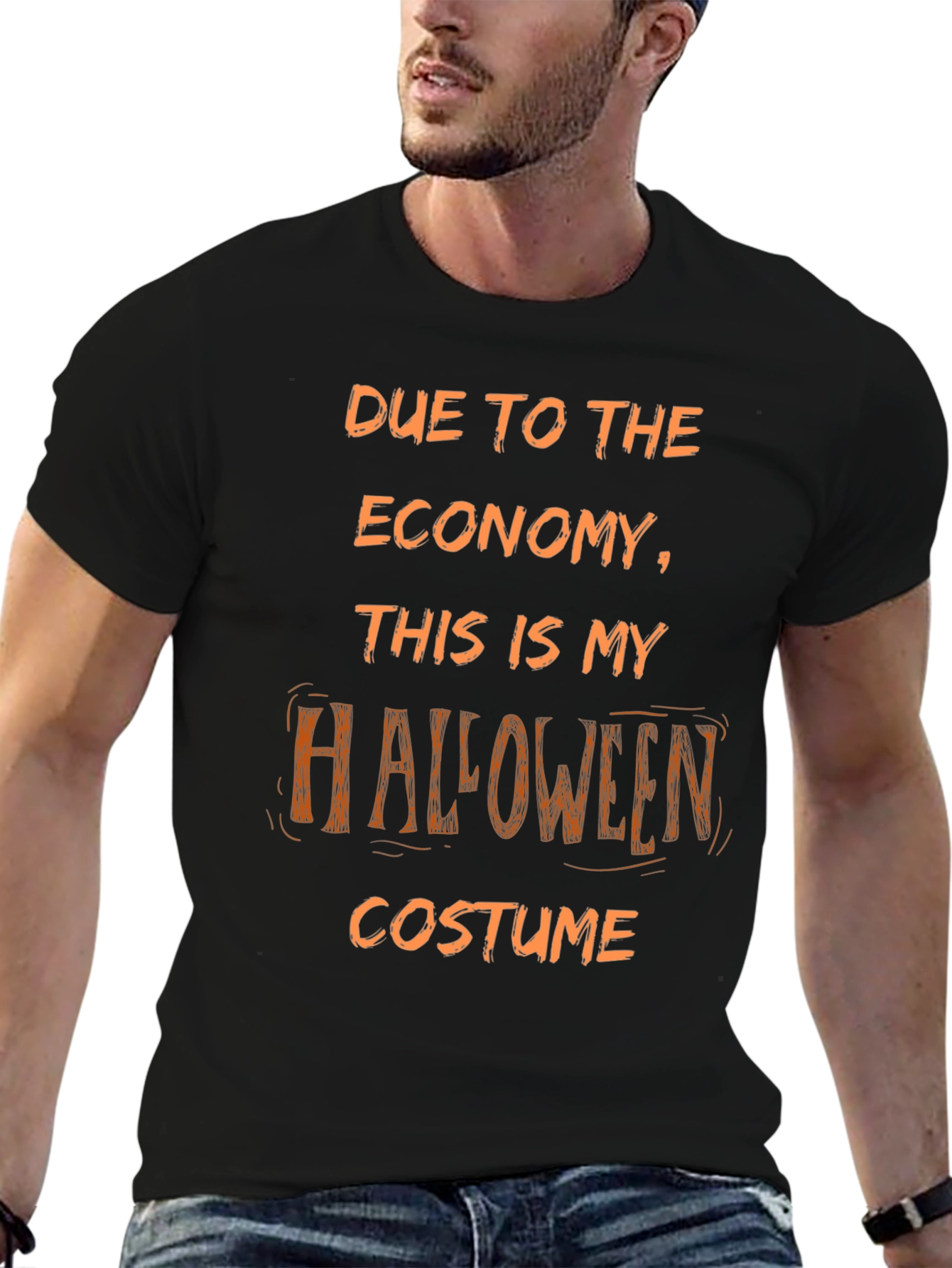 Funny Halloween Costume T-Shirt - Economy Humor