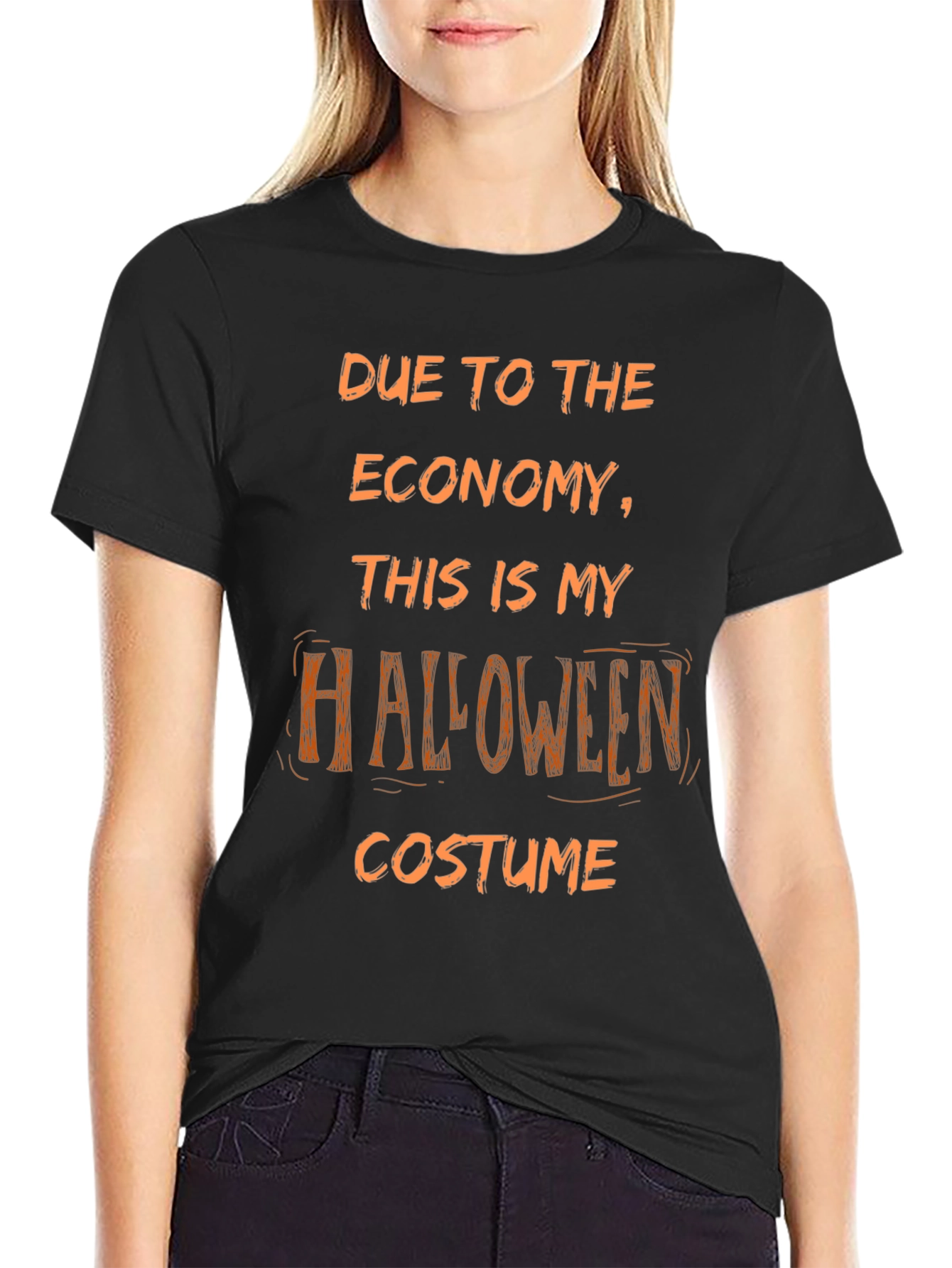 Funny Halloween Costume T-Shirt - Economy Humor